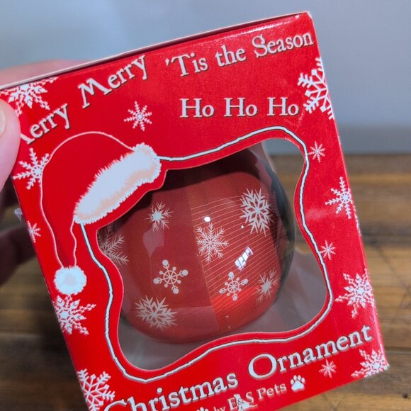 E&S Pets Shih Tzu Dog Christmas Ornament Unbreakable Shatterproof New - Picture 3 of 4